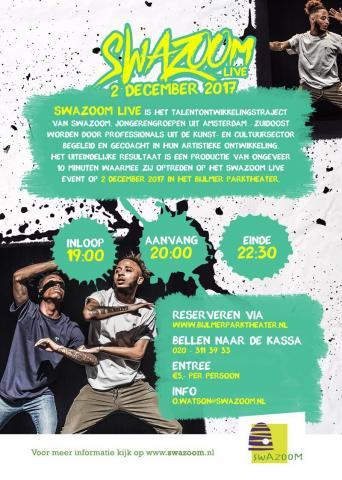 Swazoom Live op 2 december 2017 in het Bijlmer Parktheater