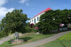 Een kerk in Coral Bay te St. John, een van de Maagdeneilanden