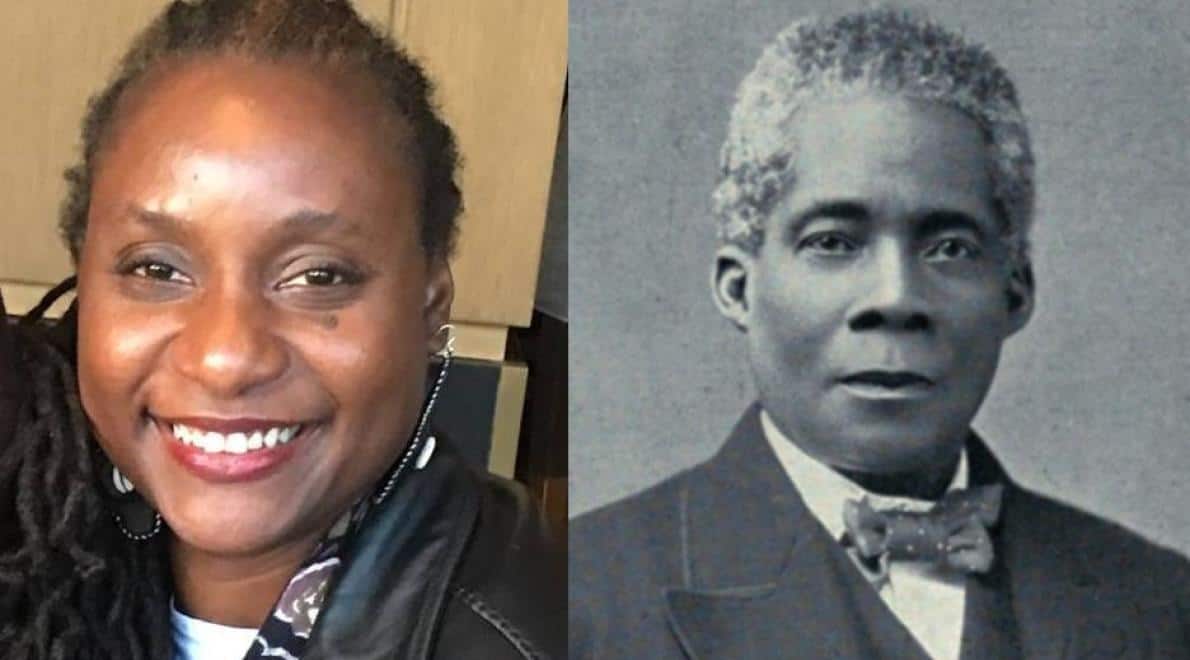 Prof. dr. Nemata Blyden (links) en Edward Wilmot Blyden (rechts)