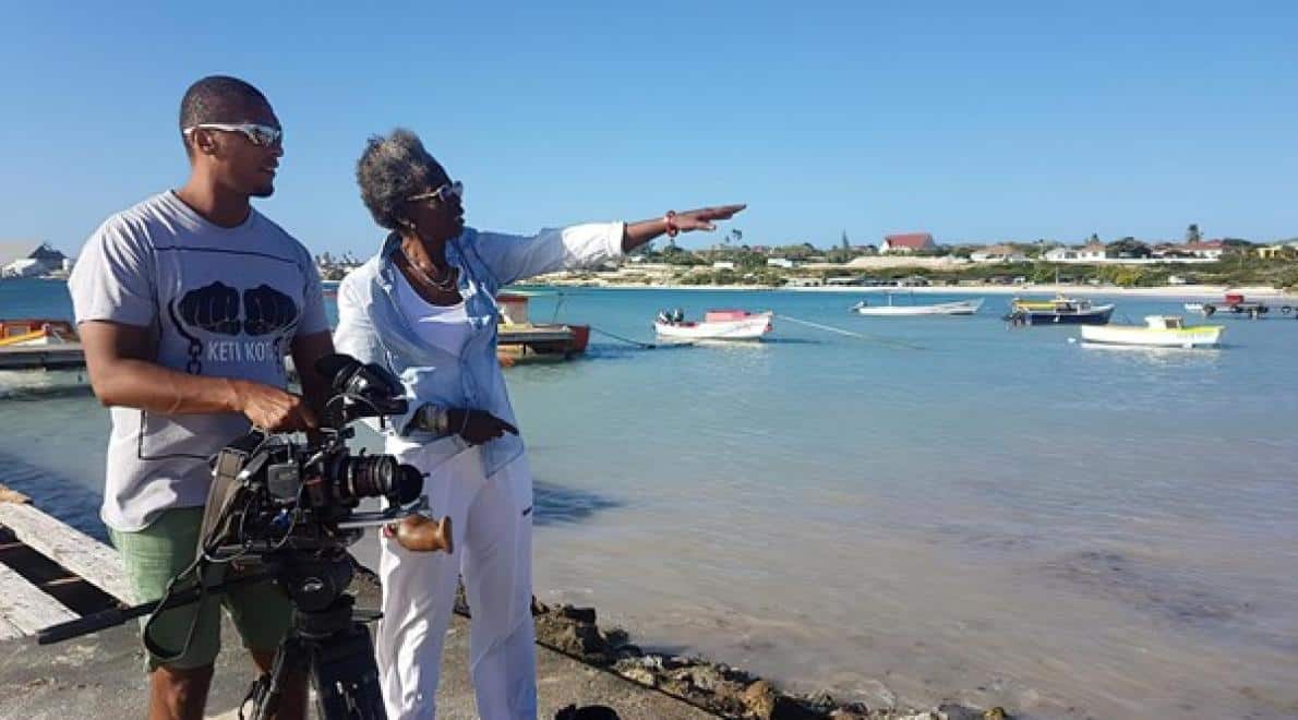 Regisseur Cindy Kerseborn met cameraman Ricky Cramer