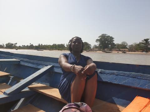 In de boot naar Kunta Kinteh eiland