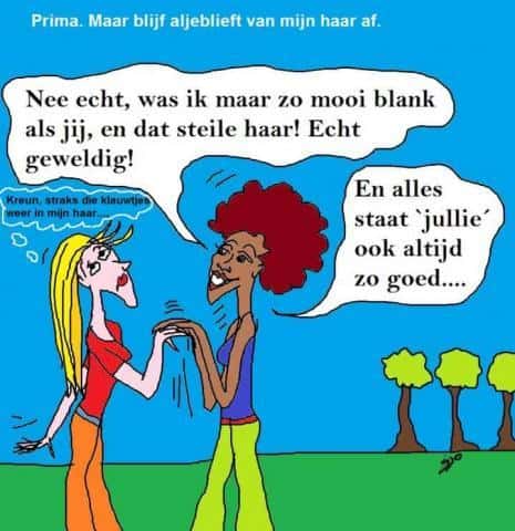 Kroeshaar? Niet aaien. Don't touch my hair! Don't touch my hair!