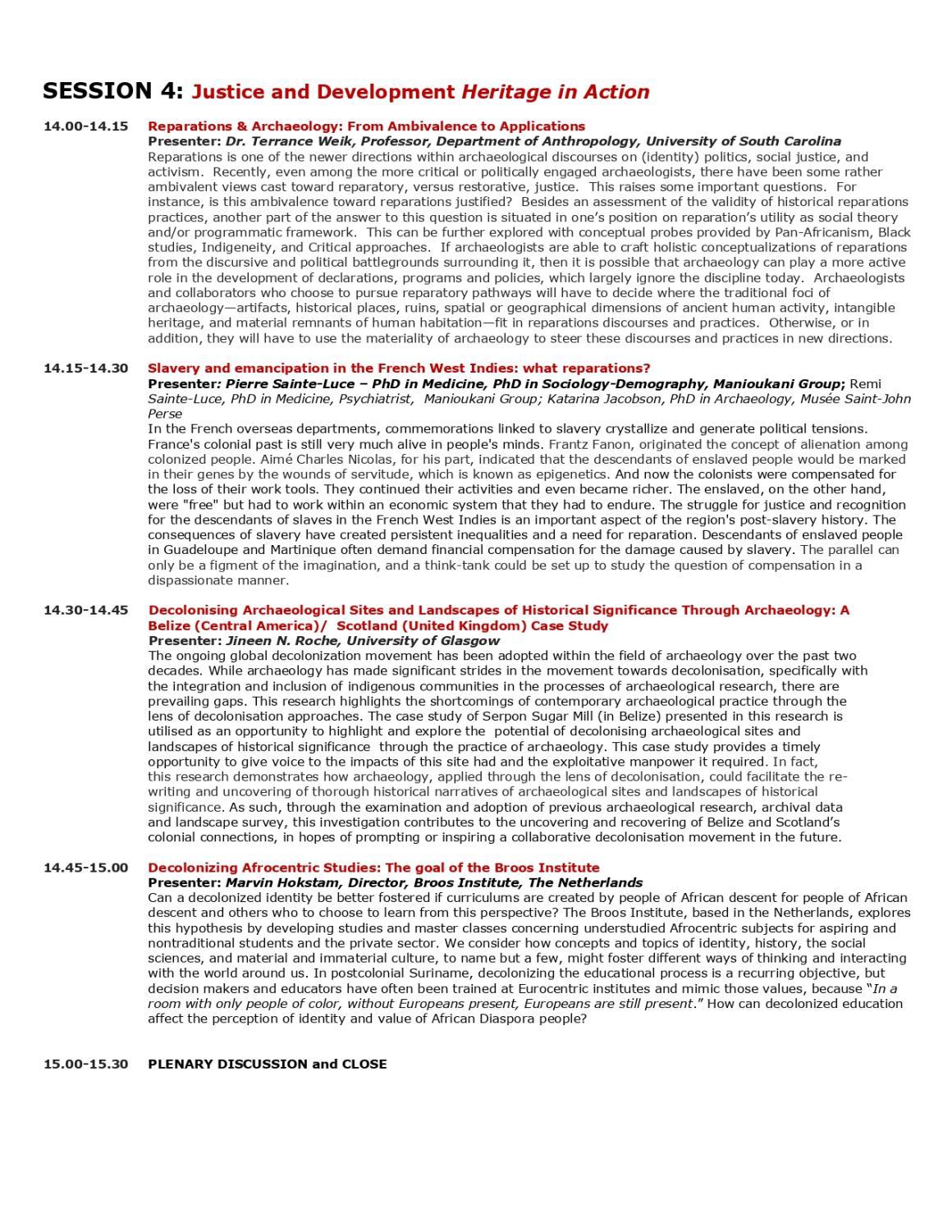 Program_Archaeology, Beyond the Decade Virtual Conference