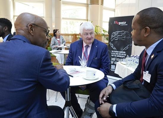 Brussels event - Denis O'Brien, Jean Marie Theodat, Simba St Bernard