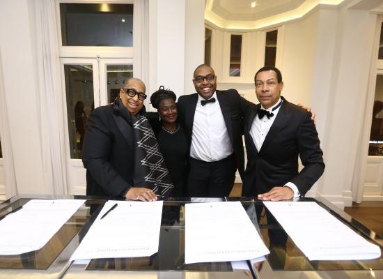 V.l.n.r.: John Leerdam, Astrid Elburg, Dave Ensberg-Kleijkers, Franc Weerwind