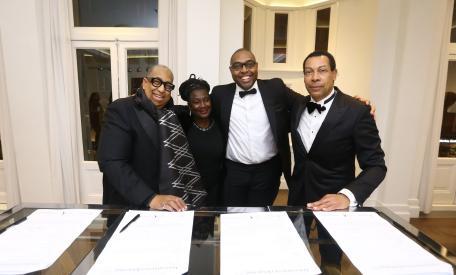 V.l.n.r.: John Leerdam, Astrid Elburg, Dave Ensberg-Kleijkers, Franc Weerwind