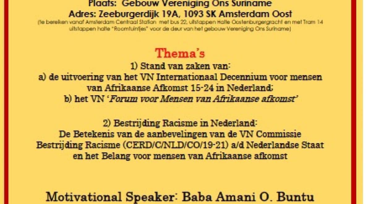 Pan African RootsSynergy Familie Bijeenkomst