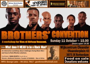 Brothers’ Convention voor zwarte mannen zondag in Rotterdam