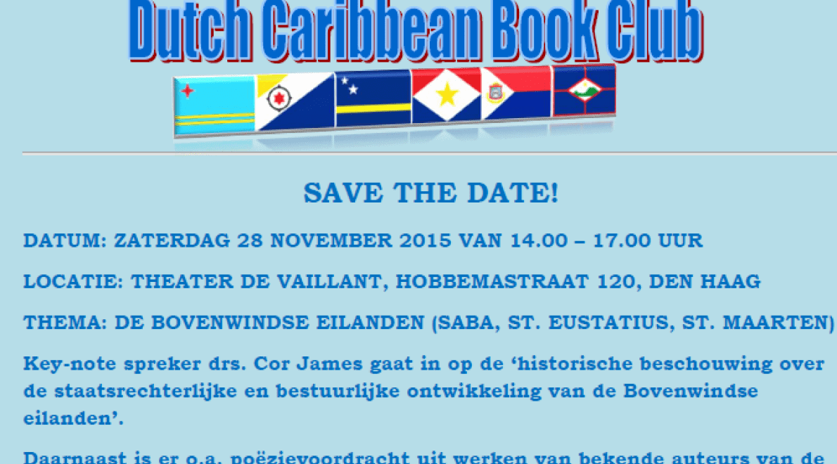 Dutch Caribbean Book Club - Save The Date
