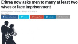 Verhaal over Eritrese polygamiewet is verzonnen