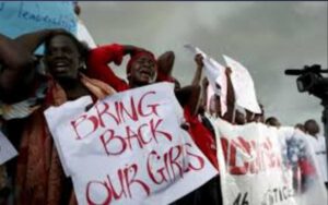 Protestmars op Internationale Vrouwendag tegen Boko Haram ontvoeringen