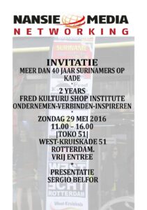 Fred Kulturu Shop houdt ‘meet together’ middag zondag