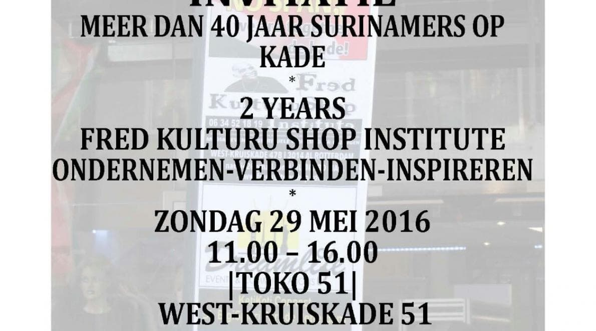 Fred Kulturu Shop houdt ‘meet together’ middag zondag