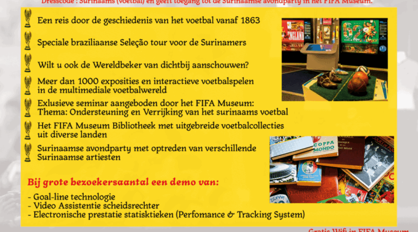 SURINAAMSE KABEL FIFAMUSEUM TOUR 2017