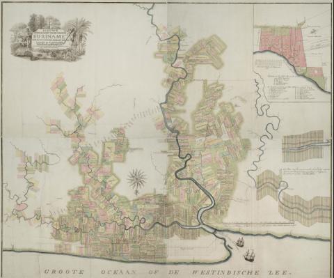 landkaart boven Suriname