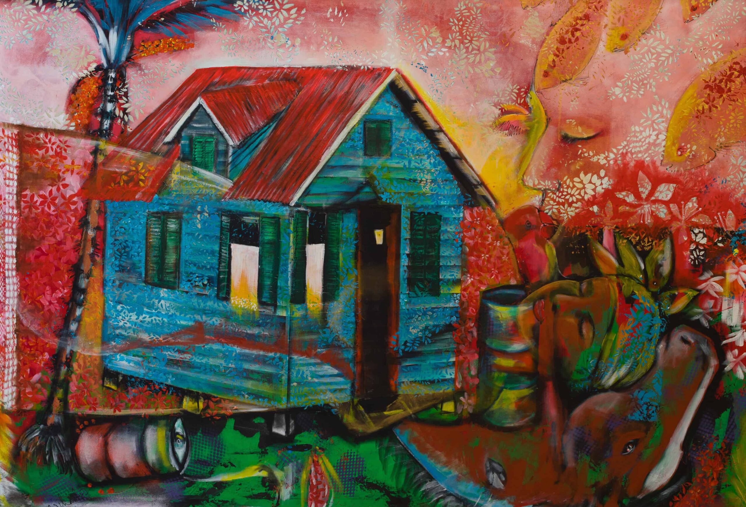 Prasi oso kunsttentoonstelling in Amsterdam