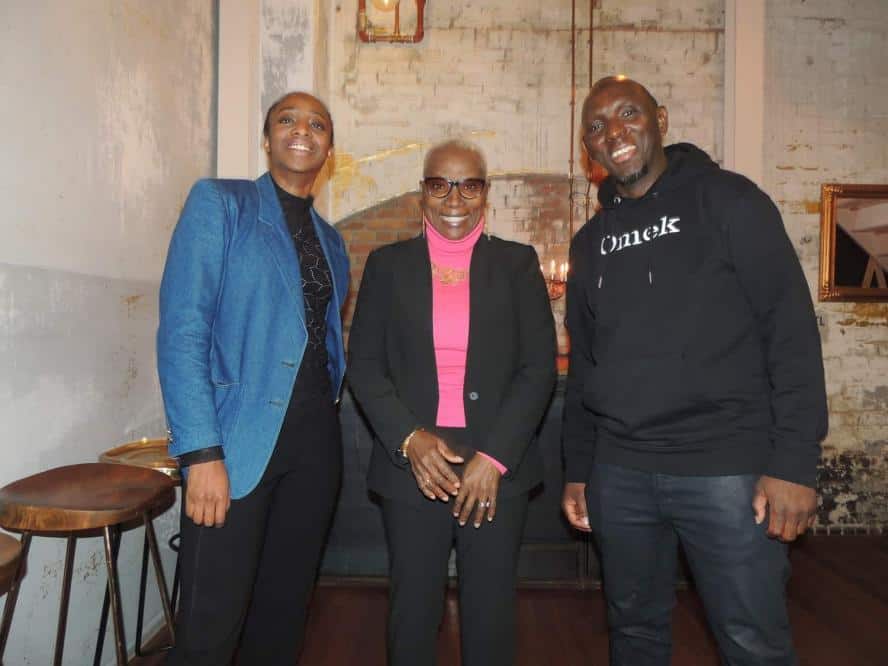 Met Kemo Camara en Sandra Roberts van OMEK