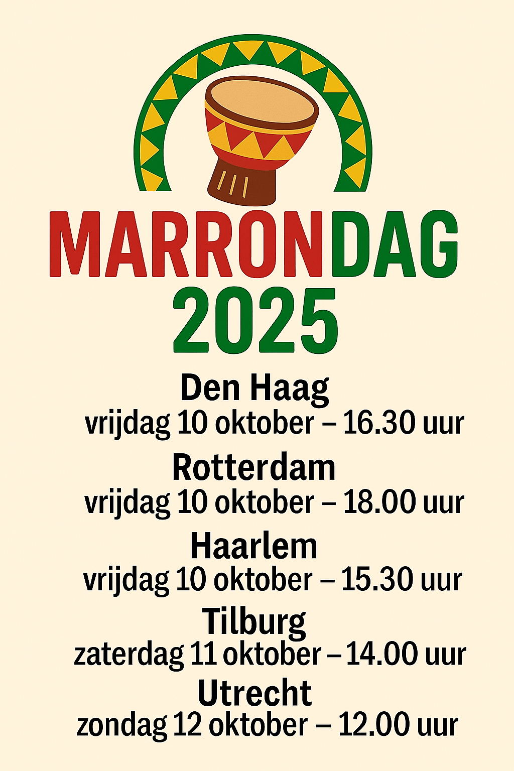 Marrondag 2025 Evenementen Poster
