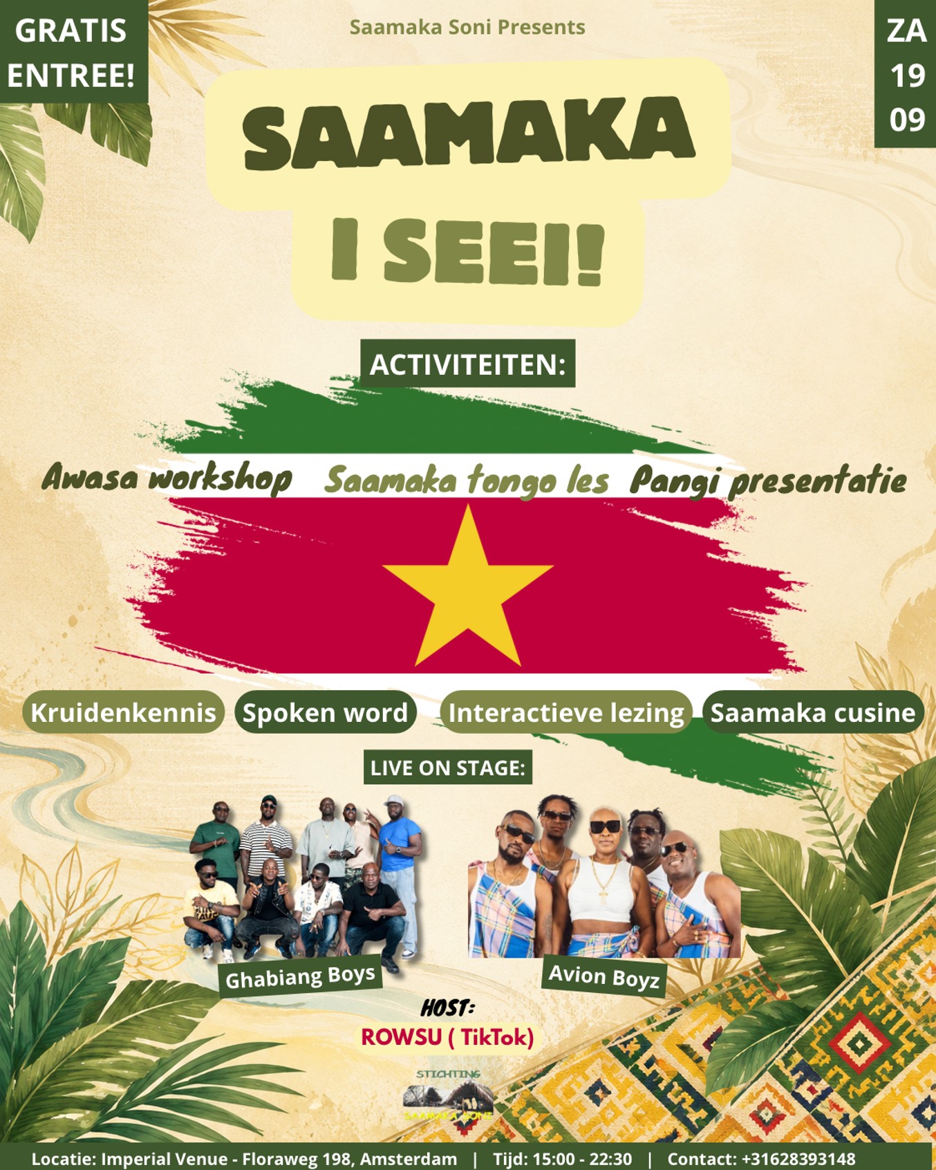 Saamaka-dag vol cultuur, workshops en ontmoeting in Amsterdam